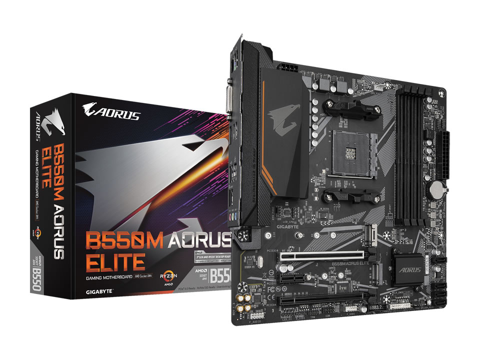 MB GIGABYTE B550M AORUS ELITE p/ AMD AM4 4xDDR4/2xPCI-e/4xSATA/2xM.2